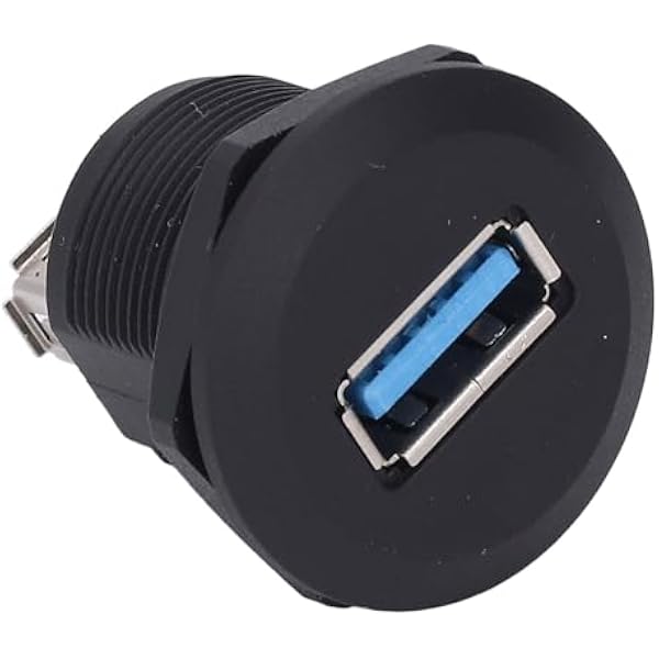 Naroote Łącznik USB 3.0 do Montażu Panelowego Bezpieczne Złącze Gwintowane Wodoodporne do Pracy w Trudnych Warunkach