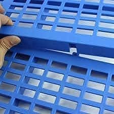 SS Paws Pet Plastic Floor Mat 36 x 12 Inch Heavy Duty Waterproof Flooring Bed Mat for Dogs/Cat/Rabbit/Goat (Blue, Pack of 4) 2