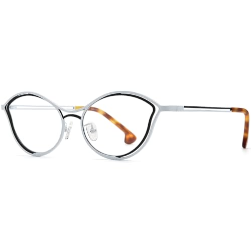 Image of FONEX Colorful Pure Titanium Glasses Frame Women Retro Round Eyeglasses
