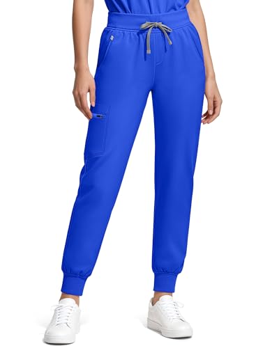 Image of Medical Scrubs for Women Pants, Soft Stretch & Breathable Joggers | Drawstring Womens Scrub Cargo Pants with 5 Utility Pockets, Bottoms Keep 12-Hour Shift Comfort for Healthcare Professionals