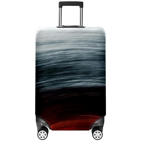 Travel Luggage Cover Suitcase Protector Scratch-Resistant Fit Not Included Suitcase Black White Abstract Painting S-19-21in