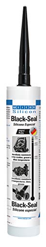WEICON Black-Seal | 310 ml | Adhesivo de silicona para sellado de tanques de motor | Resistente al calor | Negro