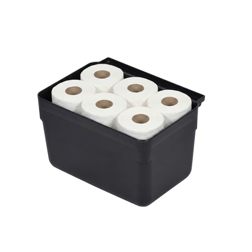 Image of Restaurantware RW Clean 13 Inch x 7 Inch Bus Tub 1 Small Bus Box - Attachable Commerical Black Plastic Restaurant Tub Fits Rolling Utility Cart Heavy Duty