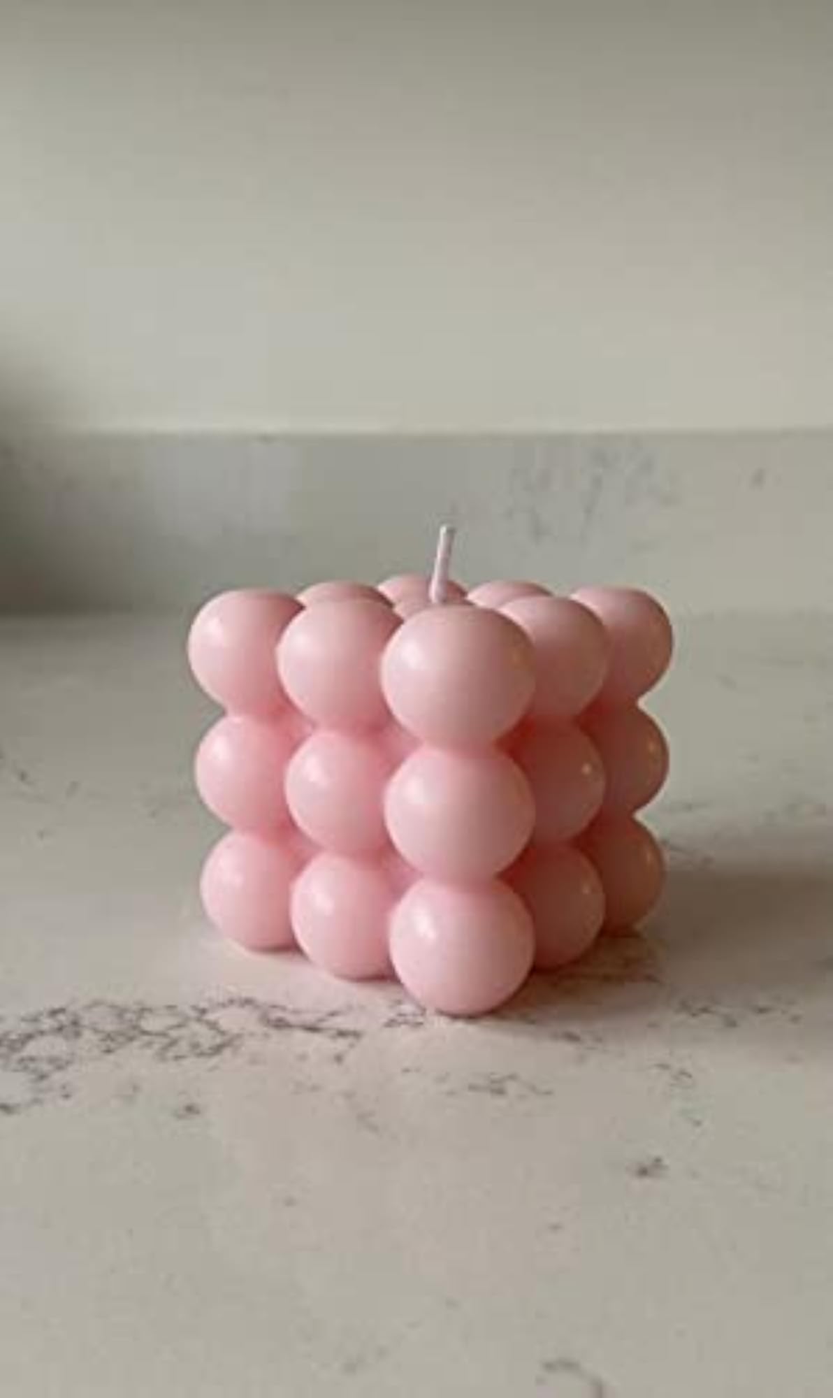 Bubble Scented Candle, Peach, 140g