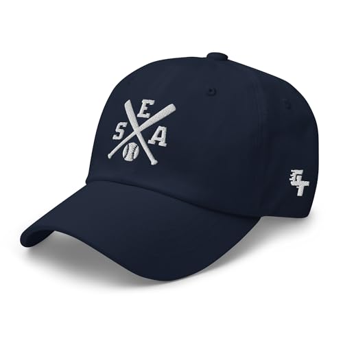 Generic Seattle Baseball Bats Retro SEA Baseball Hat Dad Cap Navy