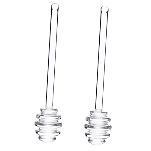 2Pcs Plastic Honey Stirring Stick Ring Shaped Reusable Mixing Tool