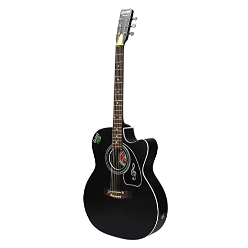 Image of KETOSTICS Givson Venus Rosewood Special Guitar Combo (BLACK) Acoustic Guitar With Cover /Bag, Rhythm String Set, Strap and 5 Plectrums
