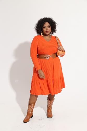 Image of RITERA Plus Size Dresses for Curvy Women Summer Spring Womens Dress V Neck Short Sleeve Casual Dress with Pockets XL-5XL