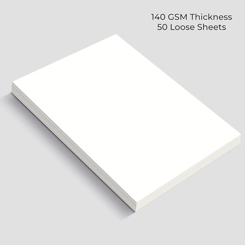 Image of PaperO A6 Sketch Loose Leaf Paper Sheets 140 GSM | 50 Drawing Sheets | 15 x 10 cm Small Size | Thick Paper for Sketching, Doodling & Art | Ideal for Artists & Designers | (A6 Pack of 2)