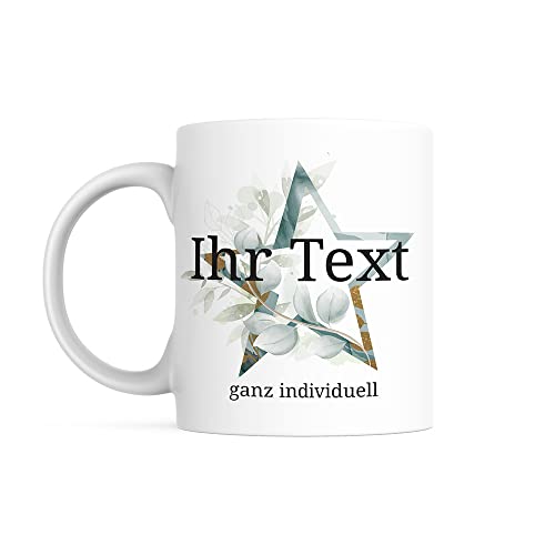 STEMPEL-FABRIK – personalisierbare Keramiktasse mit Namen – Aquarell...