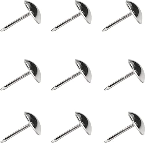 Clavos para tapicería, cabeza de 1,1 cm de diámetro, estilo moderno, metal, redondo, para pulgar, 1,7 cm de altura, para decoración de muebles, sillas, herrajes para tablones de corcho, sofás