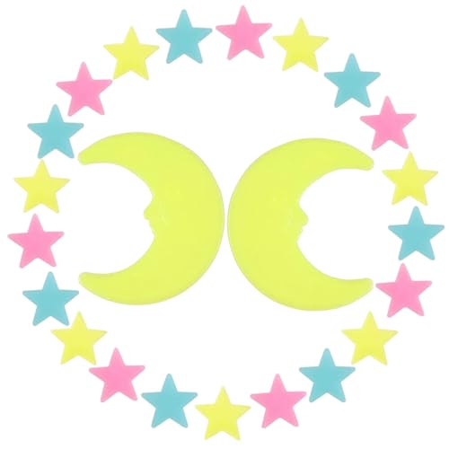 Stickers de techo luminiscentes estrellas y luna Toyvian