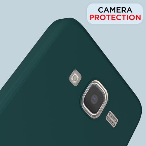 Image of Outlouders Back Cover for Samsung Galaxy J7 2015 / J7 / J7 Nxt | Camera Protection | Durable Soft Matte Silicone Bumper Case (Green)