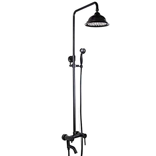 Ensemble de douche relevable en laiton brossé noir antique au design rétro européen et américain - 2