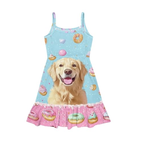 Girls Spaghetti Strap Dress Tween Sleeveless Sun Dresses Casual Summer Dresses 3-144