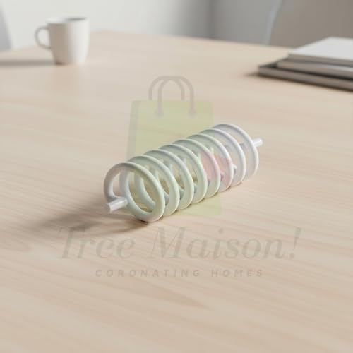 Image of Vastu White Round Anti-Clockwise Spring for West, North West Direction Used to Enhance the Energy of Space Element |Size- 1.5Inch Approx (Pack of 9)