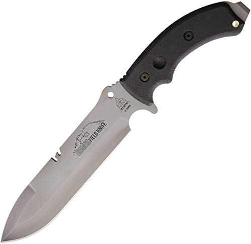Tops Knives Tahoma Field Knife Single Edge Black Canvas Micarta Handles