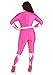 Disguise Sabans Mighty Morphin Power Rangers Pink Ranger Sassy Womens Adult Bodysuit Costume, Pink/White, Large/12-14
