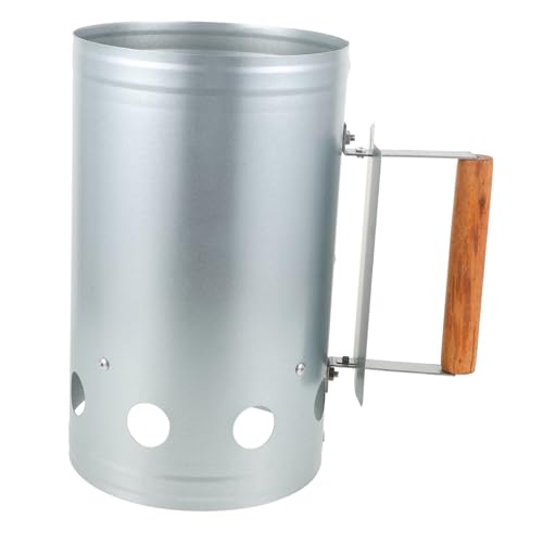 Garneck Barril para Encender De Acero Inoxidable Cubo De Encendido De Cesta De Madera para Barbacoa De Chimenea para Al Aire