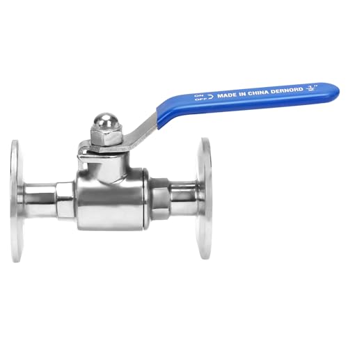 Válvula de bola de acero inoxidable con revestimiento de PTFE y conexión Tri-Clamp de 1.5 pulgadas 3
