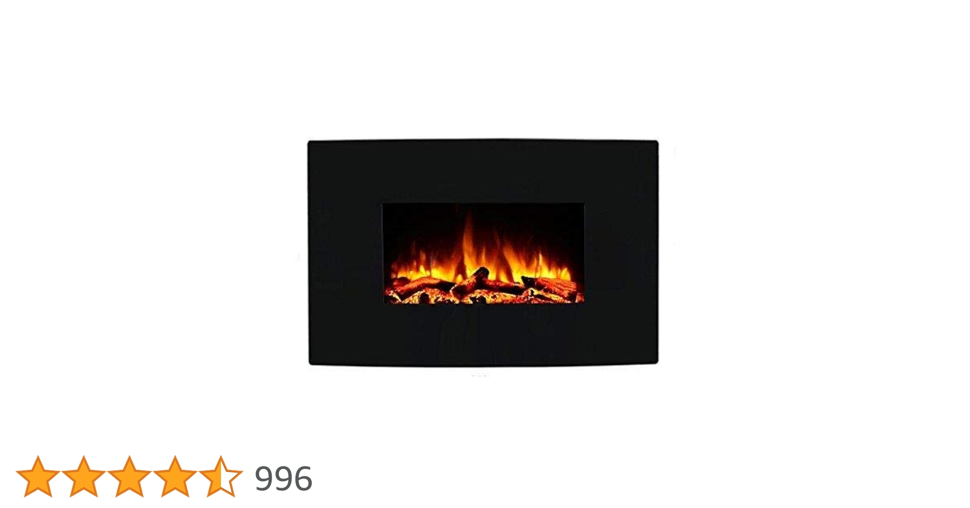Dimplex Winslow Wall Mounted Electric Fireplace, 42" Inch, Black, 1400W - Modern Wall Electric Fireplace With Heater, Multiple Media Options, Remote Control - Slim Fireplaces For Living Room, Bedroom