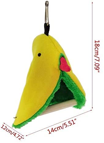 Nido de Loro Nidos de Pájaros Hamaca de Aves Triángulo cálido Colgante Cama Jaula Cueva cabaña Tienda Regalos Suministros para pájaros Hamaca Loro Felpa Nido de pájaro Mascota para tu pájaro GX