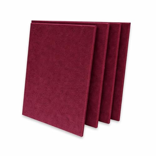 Image of MMT Acoustix Premium Felt Acoustic Panels for Offices, Bedrooms & Studios | Sustainable PET Felt Panels for Echo Reduction & Sound Absorption | 4x2 Ft, 9mm Thick | Wine - Pack of 4