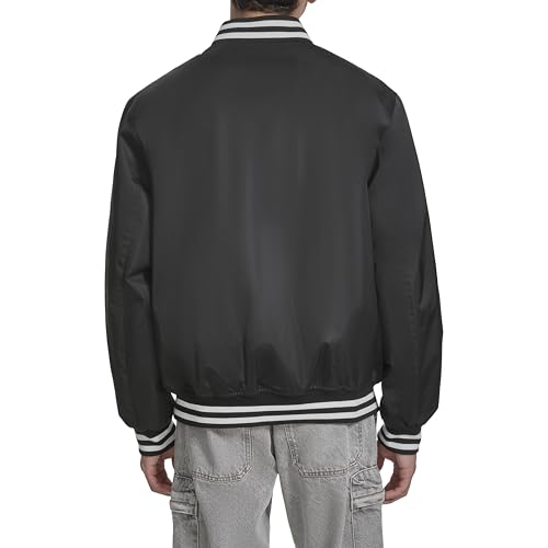 Image of Champion Men's Logo Striped-trim Varsity Jacket