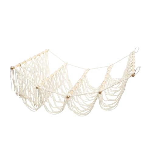 Almacenamiento de animales de peluche para colgar sobre la puerta, organizador bohemio de malla de 4 capas, red de almacenamiento de muñecas de felpa para colgar, para dormitorio, guardería, sala de