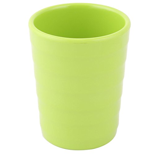 Ruilogod Melamina Apartamento Cilindro Té Agua Soporte para beber Taza Taza 200ml Verde