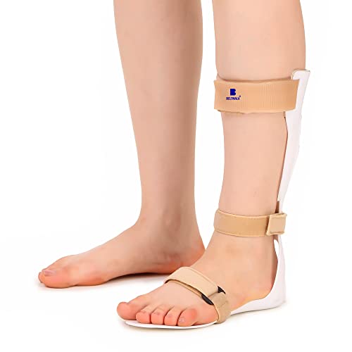 Image of AFO Foot Drop Splint | Ankle & Foot Support Brace for Common Peroneal Nerve Palsy, Hemiplegia & Neurological Conditions | Polypropylene with Velcro Closure (Left, Large, Size 9-10)