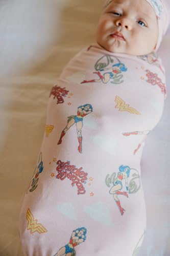 Image of Copper Pearl Swaddle Blankets for Newborns | Soft Stretchy Receiving Blankets for Boys and Girls | Large 46 x 46 Inch Baby Blankets | Lightweight and Breathable Swaddles | Wonder Woman