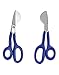 QWORK Duckbill Shears, 7 in Duckbill Applique Scissors, for Carpet Pile, Carpet Punch - Blue