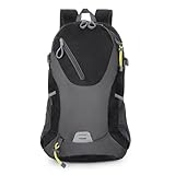 ZYMIADOU Mochila de viaje ligera para senderismo, a prueba de salpicaduras, para escalada al aire libre, camping, gran capacidad, a prueba de salpicaduras, Negro