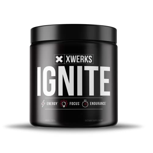 Image of Xwerks Ignite Pre Workout Powder for Men and Women, Natural Preworkout Energy Drink Powder, Gluten Free Keto Formula for Endurance Stamina and Workout Focus, 150 mg Caffeine, 30 Servings, Fruit Punch