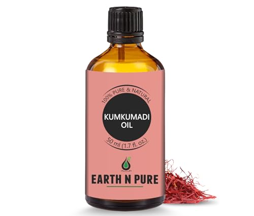Image of Earth N Pure Kumkumadi Oil for Face Glow & Skin Care - 100% Pure Oil for Even Skin Tone & Radiant Skin - Ayurvedic Kumkumadi Tailam - 50ml