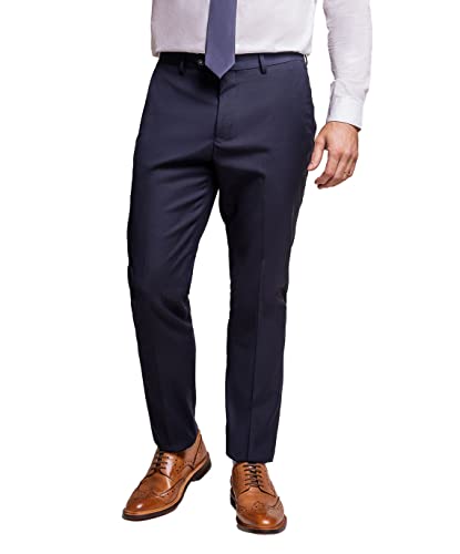 Costume bleu 3 pièces SIRRI coupe ajustée haute finition homme