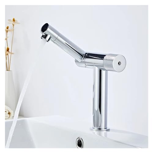Robinet salle de bain rotatif 360 mitigeur laiton évier eau froide chaude