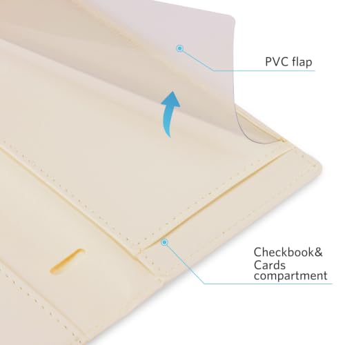 Image of CoBak Checkbook Cover for Women & Men - PU Leather Case with RFID Blocking | Classic Design Check Book Holder for Personal and Business