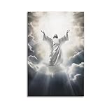 OKNGB Póster religioso de El Gran Jesús Cristiano, cuadro decorativo en lienzo, 40 x 60 cm