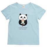 [Bee] ビー 半袖Tシャツ ガールズ 女の子 ボーイズ 男の子 キッズ プリントTシャツ 春 夏 tbb02463 130cm ICEパンダ×くすみブルー