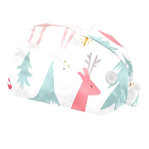 Couvre-chef unisexe Noël, casquette de travail pour hommes et femmes avec motifs animaux