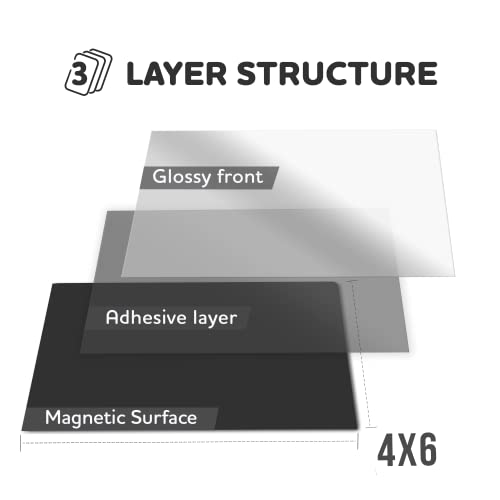 15 Sticky Shoot Magnetic Sheets For Refrigerator 4X6 - Magnet Sheets With Adhesive Backing For Pictures - Magnetic Adhesive Sheets For Fridge, Locker, Etc. - Flexible Photo Magnets With Sticky Back #TOP4