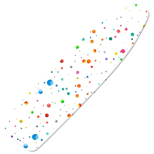 Extra Thick Ironing Board Cover and Pad, Colorful Polka Dot 15x54 Ironing Board Cover, Resist Scorching and Staining,Elastic Edges,Farmhouse Watercolor Color Point