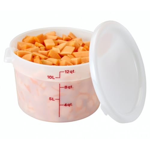 Image of Cambro RFS12148 White Poly Round 12 Qt Container