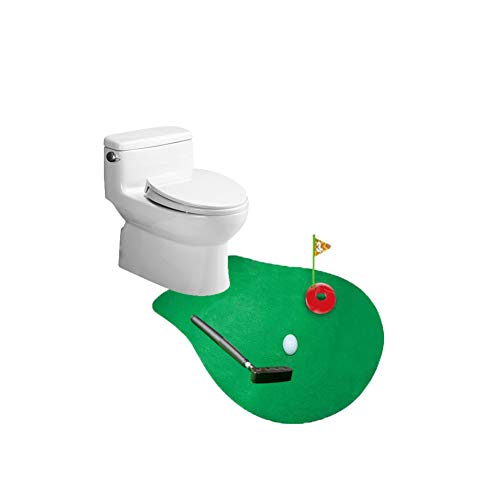 Honeypomelo Toilet Golf Game, Potty Putter Game Toilet Time Golf Bathroom Mini Golf Putter Set, Indoor Golf Practice Novelty Gift