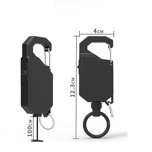 Porte-clés rétractable verrouillable de 90cm pour outil et badge