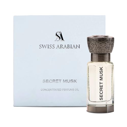 Swiss Arabian Secret Musk Concentrated Perfume Oil 12ml Premium Quality Perfume Oil Unisex Fragrance Floral Musk Luxurious Blend Perfume for Women and Men