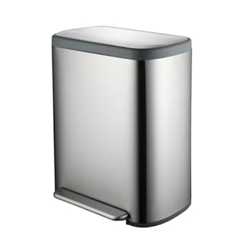 JM ·YIPENG Kitchen Recycling Bins,30+30L Double Rubbish Bin with Lids and Plastic Inner Buckets,60L Dual Pedal Bins for Kitchen Recycling and Waste