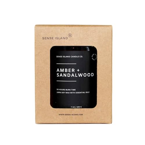 Sense Island SI-P2-AS-1 Amber Sandalwood Scented Candles thumb #1